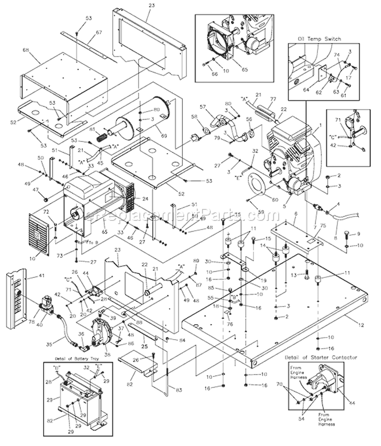 Page F Diagram and Parts List for 1679-0  Briggs and Stratton Generator